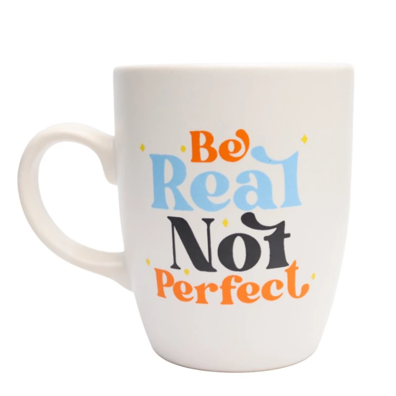 Кружка с надписью Be Reat Not Perfect, 250 мл, разноцветная Кружка с надписью Be Reat Not Perfect, 250 мл, разноцветная