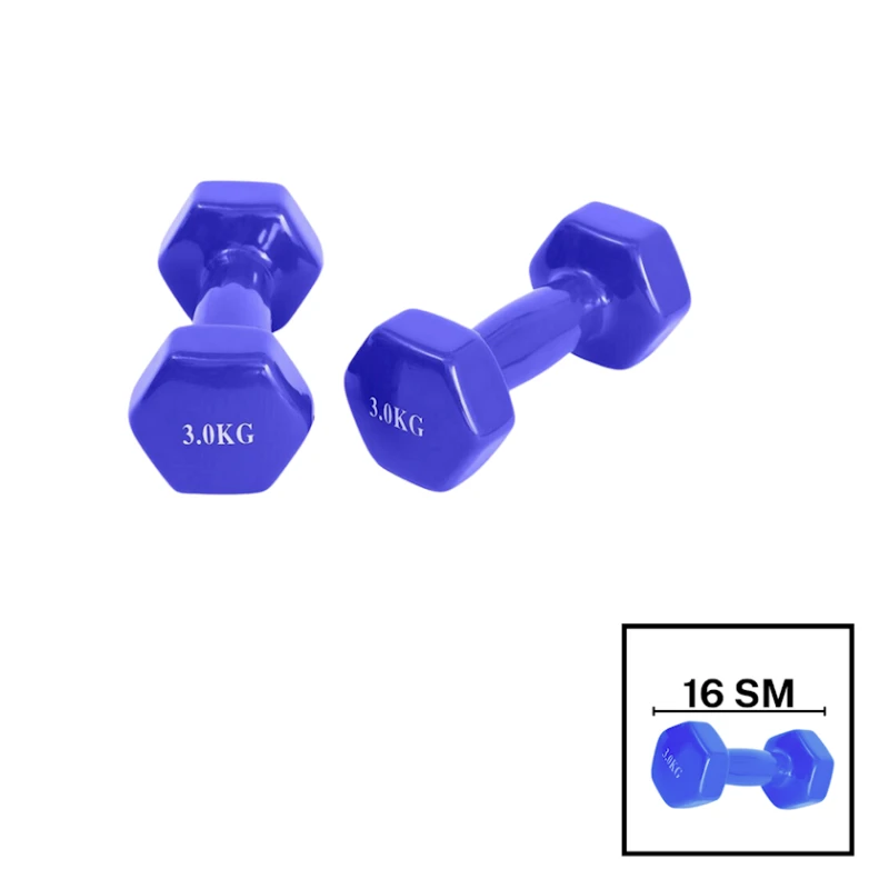 Гантели Gymnic, голубой, 3х3 кг