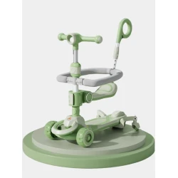 Samokat oturacaqlı 5237_N388Y, musiqili, qatlanan, yaşıl, 1-6 yaş