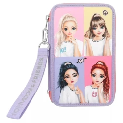 Пенал с наполнением Motto Top Model Snap Shots, полиэстер, фиолетовый, 7x13x20 см