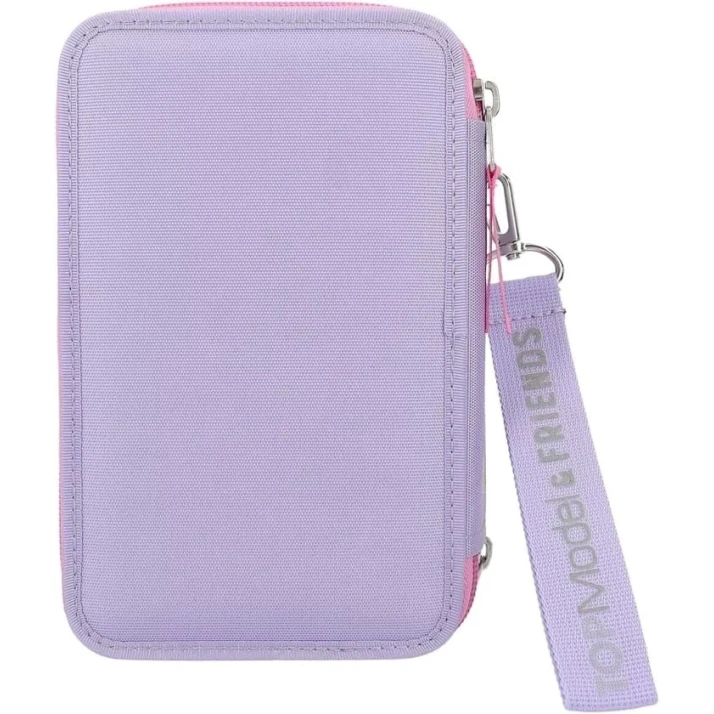 Пенал с наполнением Motto Top Model Snap Shots, полиэстер, фиолетовый, 7x13x20 см