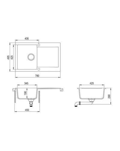 Mətbəx çanağı Aquasanita SQC 101-120
