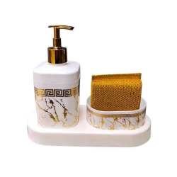 Дозатор жидкого мыла с губкой, пластик, 23x20 см Дозатор жидкого мыла с губкой, пластик, 23x20 см