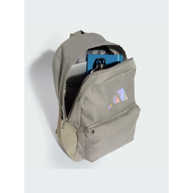 Рюкзак Adidas Classic Badge of Sport Iridescent JJ1147, полиэстер, бежевый Рюкзак Adidas Classic Badge of Sport Iridescent JJ1147, полиэстер, бежевый