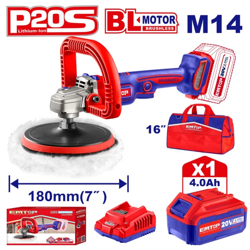Угловая шлифовальная машина Emtop ELAP20181 20 В