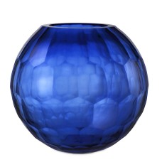 Vaza Eichholtz 109822 Vase Feeza L cobalt blue diametr 30 sm,hündürlüyü 26 sm,üfürülmüş əllə işlənmiş şüşə,kobalt-göy