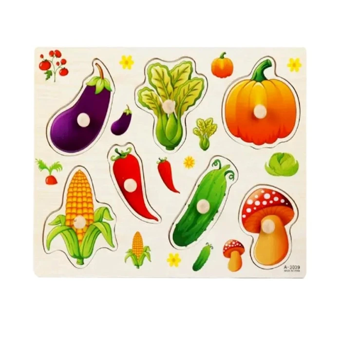 Деревянный пазл Овощи 3+ лет Деревянный пазл Овощи 3+ лет