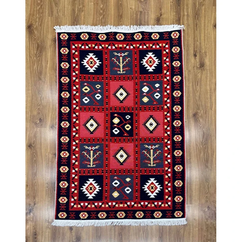 Ковер Natural Halı Arya AR39RED041, 120x180 см, хлопок, красный