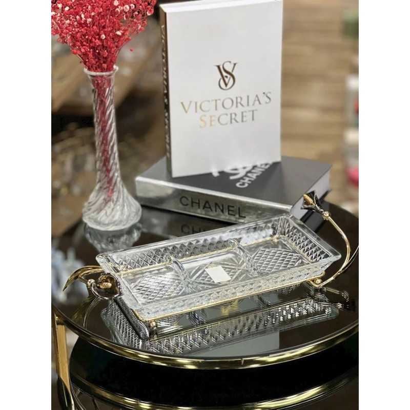 Менажница AA-ES-013, прозрачная, 3 отделения, 30х15 см