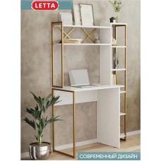 Yazı masası Marina 3563_LetSpringmasaBigGWh, LDSP-Loft, 147.4x44x98.5 sm, ağ