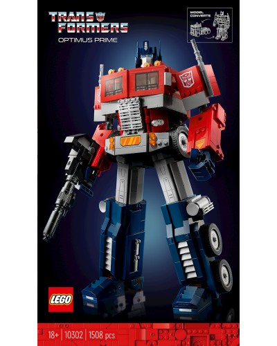 Konstruktor LEGO Icons Optimus Prime 10302, 18+ yaş, 1508 əd