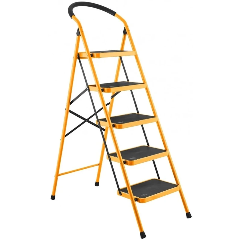 Лестница Tolsen 62685, 5 ступeней, желтый/черный Лестница Tolsen 62685, 5 ступeней, желтый/черный