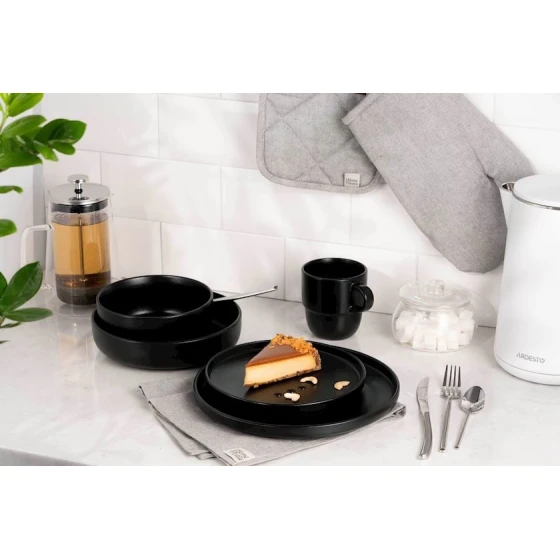 Тарелка Ardesto Trento AR2926TB, керамика, черная, 26.5 см