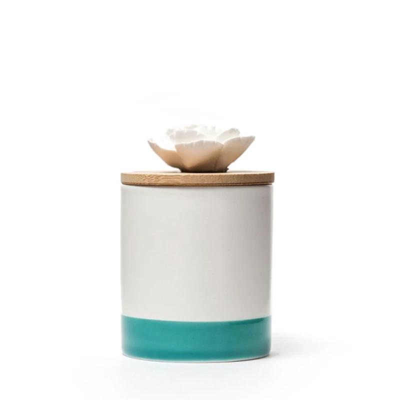 Емкость для хранения Hom-Me 100096, 8x8x11.6 см, керамика, белый