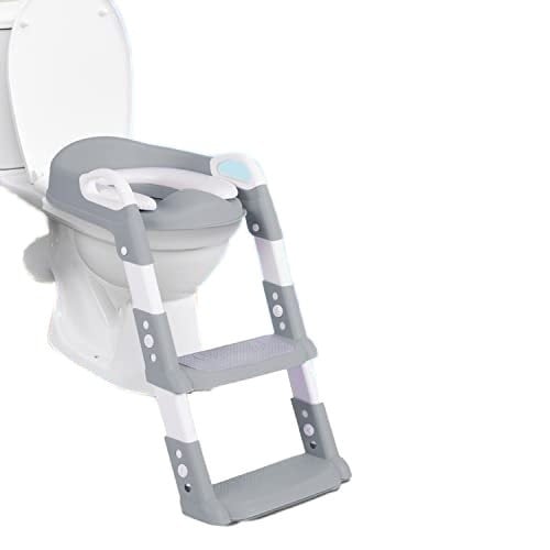 Uşaqlar üçün unitaz oturacağı pilləkənli WC-01RAX, plastik/polipropilen, boz/ağ, 1+ yaş Uşaqlar üçün unitaz oturacağı pilləkənli WC-01RAX, plastik/polipropilen, boz/ağ, 1+ yaş