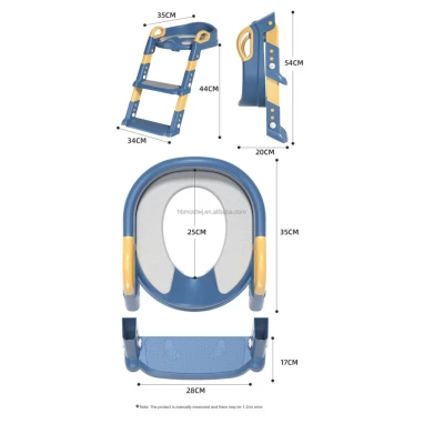 Uşaqlar üçün unitaz oturacağı pilləkənli WC-01RAX, plastik/polipropilen, boz/ağ, 1+ yaş Uşaqlar üçün unitaz oturacağı pilləkənli WC-01RAX, plastik/polipropilen, boz/ağ, 1+ yaş