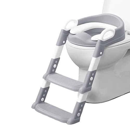 Uşaqlar üçün unitaz oturacağı pilləkənli WC-01RAX, plastik/polipropilen, boz/ağ, 1+ yaş Uşaqlar üçün unitaz oturacağı pilləkənli WC-01RAX, plastik/polipropilen, boz/ağ, 1+ yaş