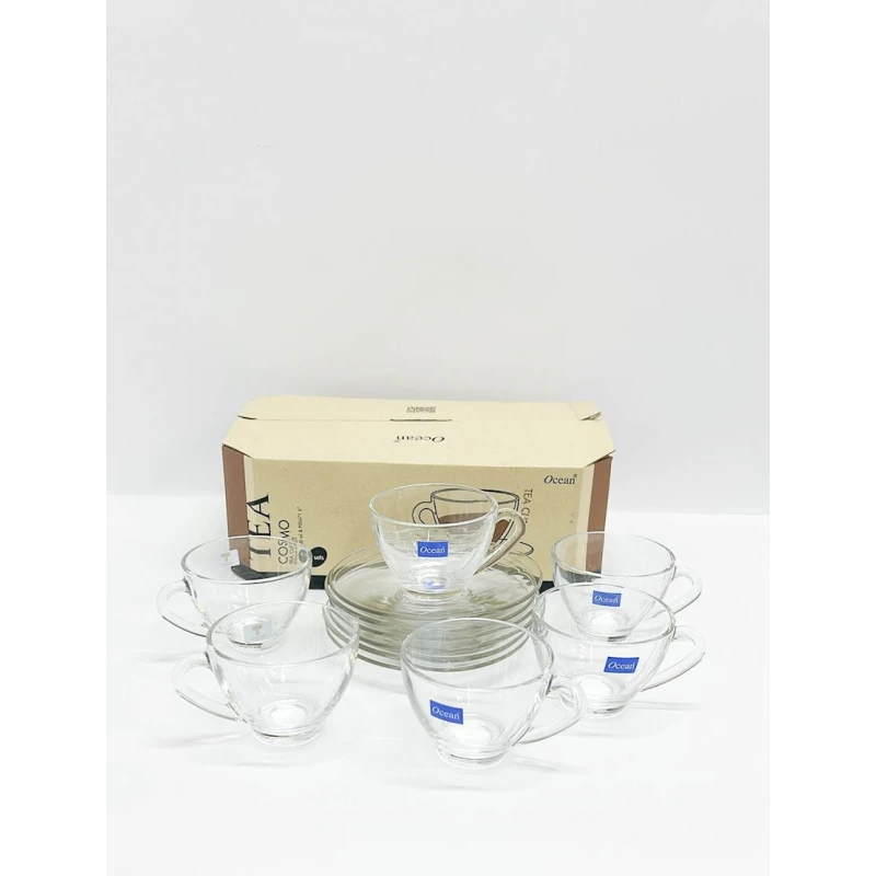 Набор чайный Ocean Cosmo, на 6 персон, 12 шт, 200 мл, прозрачный Набор чайный Ocean Cosmo, на 6 персон, 12 шт, 200 мл, прозрачный