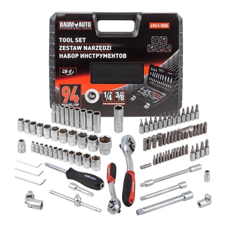 Набор инструментов BaumAuto BM-4941-5DS, 94 пр. 1/4 Набор инструментов BaumAuto BM-4941-5DS, 94 пр. 1/4