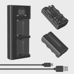 Набор из двух батарейных блоков и адаптера Neewer NPS-550-dual