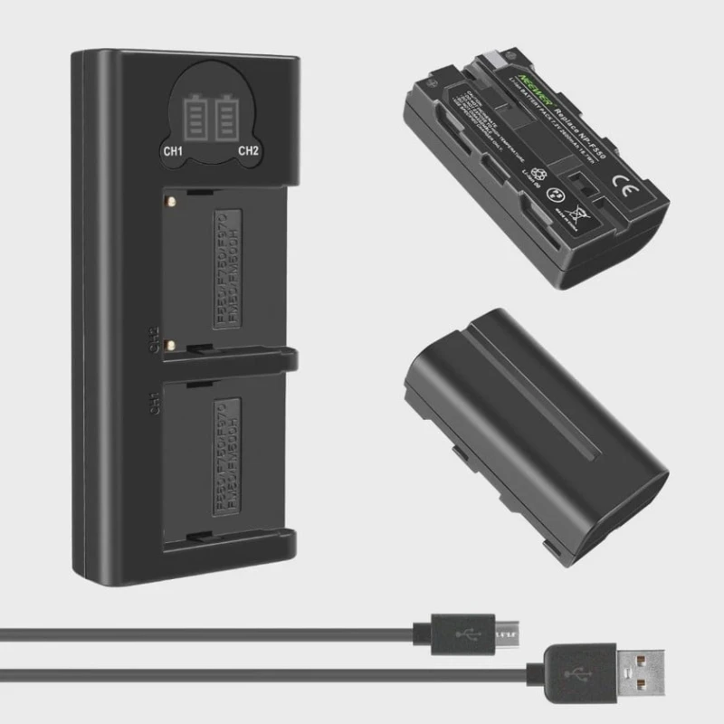 Набор из двух батарейных блоков и адаптера Neewer NPS-550-dual Набор из двух батарейных блоков и адаптера Neewer NPS-550-dual