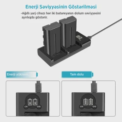 Набор из двух батарейных блоков и адаптера Neewer NPS-550-dual