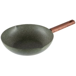 Сковорода-вок Werner Organic Forest Style 51456, 28 см, алюминий/бакелит, зеленый