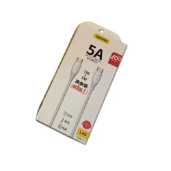 Кабель Dudao L4S Type-C 5A 1+1 м White, 2 шт