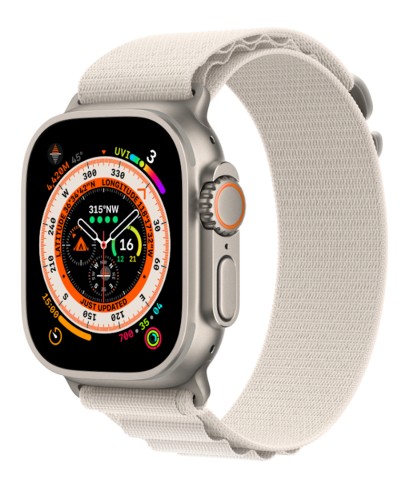 Kəmər Apple Alpine Loop Apple Watch 49mm Medium üçün Starlight (MQE63ZM/A)