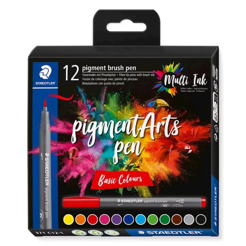 Набор фломастеров Staedtler Pigment Arts Multi Ink, 12 шт Набор фломастеров Staedtler Pigment Arts Multi Ink, 12 шт