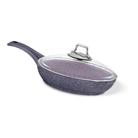 Tava Shosman 4861, qranit, qapaq ilə, 30 sm, boz Tava Shosman 4861, qranit, qapaq ilə, 30 sm, boz