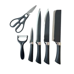 Mətbəx bıçaq dəsti Forging Family 00229, 6 əd, paslanmayan polad, qara