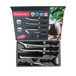Mətbəx bıçaq dəsti Forging Family 00229, 6 əd, paslanmayan polad, qara