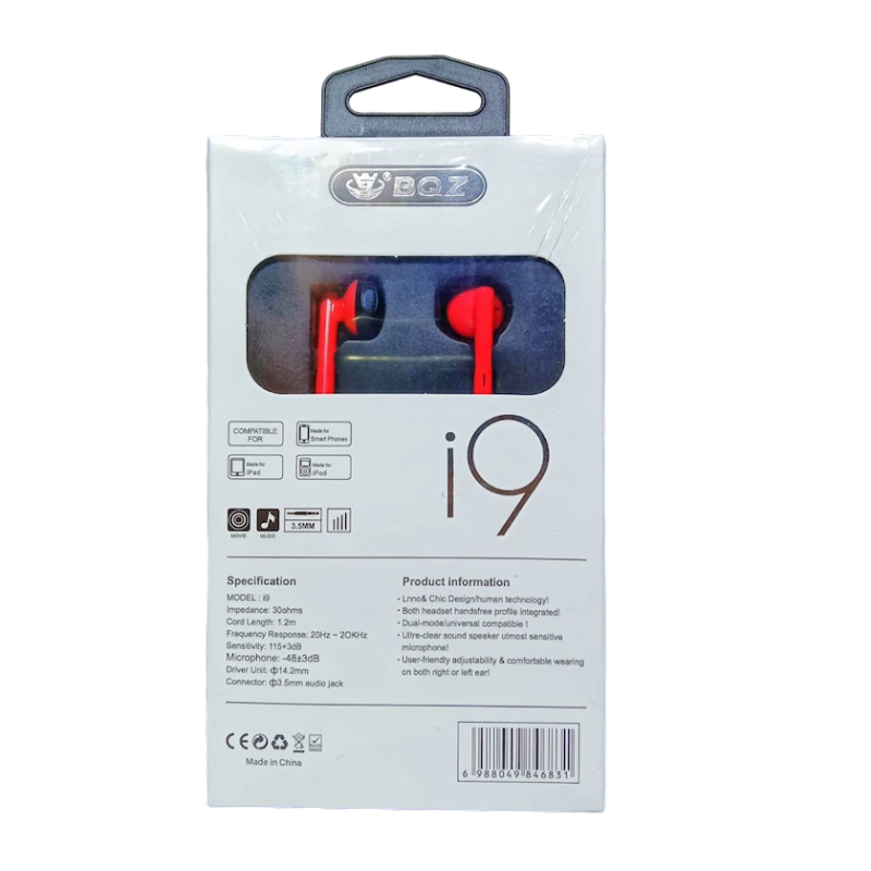 Simli qulaqlıqlar BQZ I9 Red