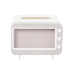 Салфетница с держателем для телефона Miniso TV Shaped White & Gray, 16x18.5x15 см Салфетница с держателем для телефона Miniso TV Shaped White & Gray, 16x18.5x15 см