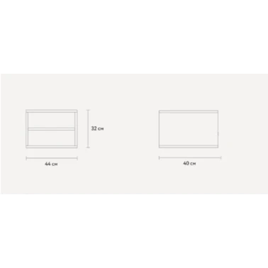 Тумба Nordik 12115561, ЛДСП, белый, 44x40x32 см Тумба Nordik 12115561, ЛДСП, белый, 44x40x32 см