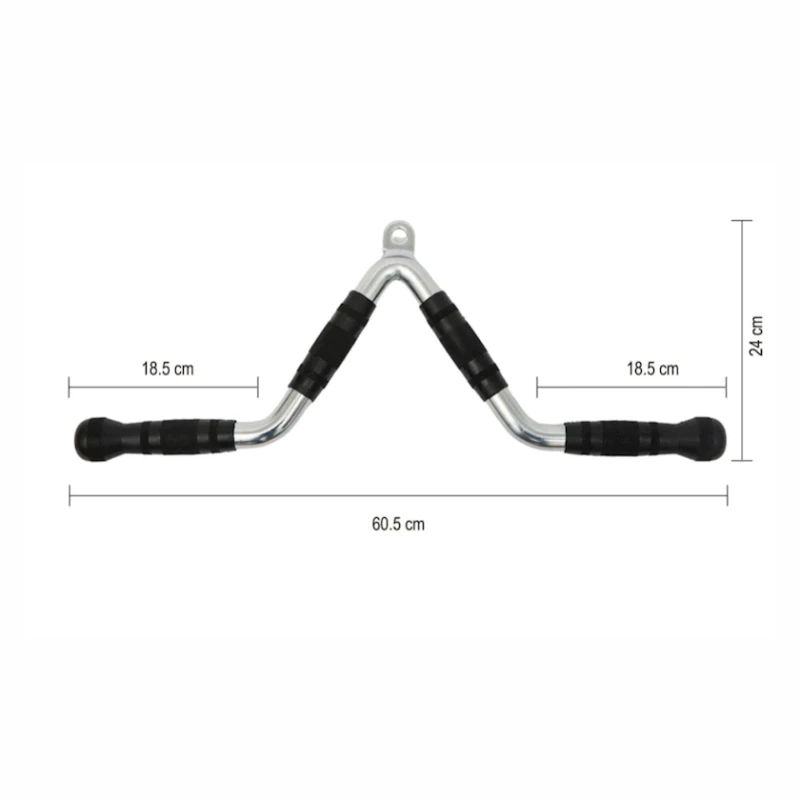 Trenajor üçün tutacaq WS0124Extended Tricep Bar, paslanmayan polad/rezin, 66.5 sm