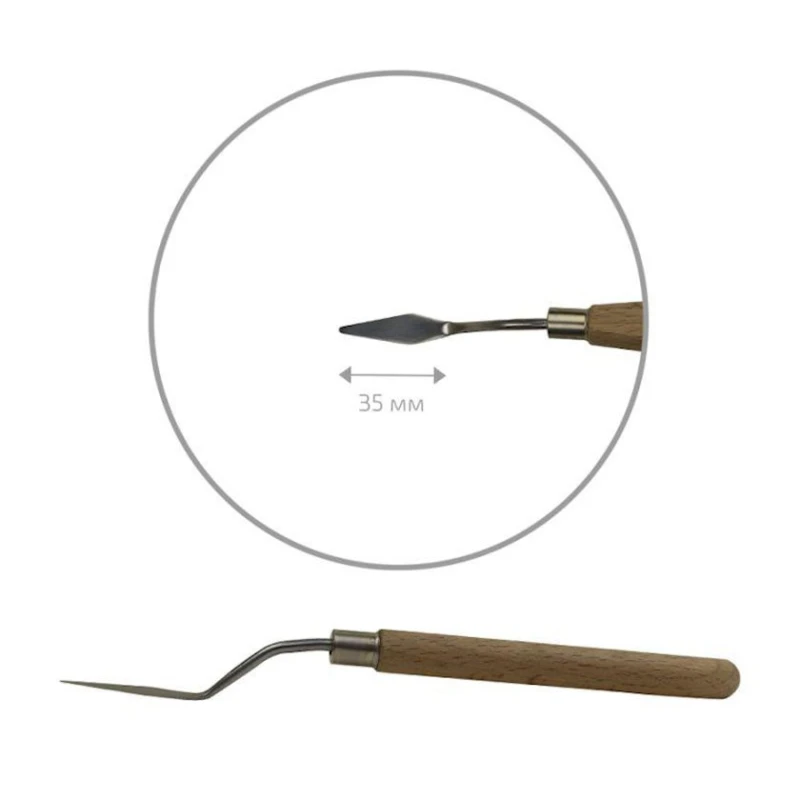 Мастихин Rosa Studio 11925, нержавеющая сталь/дерево, ромб, 3.5 см Мастихин Rosa Studio 11925, нержавеющая сталь/дерево, ромб, 3.5 см