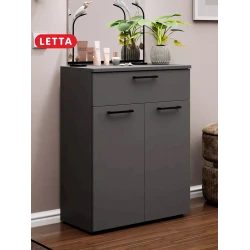 Комод, ЛДСП, серый, 73x30x75 см Комод, ЛДСП, серый, 73x30x75 см