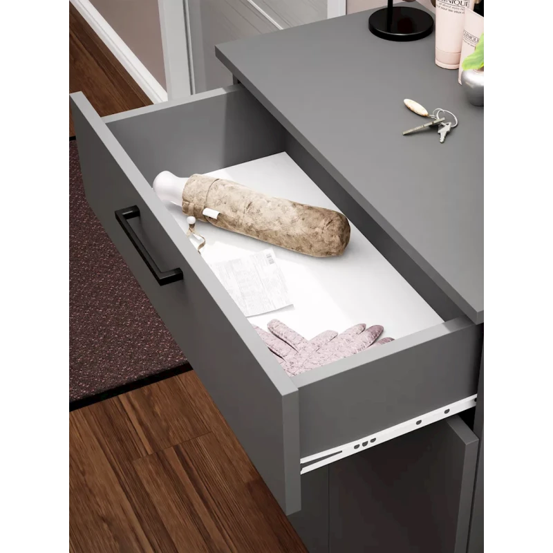 Комод, ЛДСП, серый, 73x30x75 см