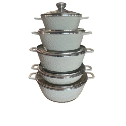 Набор кастрюль, гранит, серый, 10 предметов, 22/24/28/32 см Набор кастрюль, гранит, серый, 10 предметов, 22/24/28/32 см