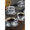 Набор чайный Kutahya Porselen Zeugma ZG12CT420939012, 220 мл, 12 предметов, белый/черный Набор чайный Kutahya Porselen Zeugma ZG12CT420939012, 220 мл, 12 предметов, белый/черный