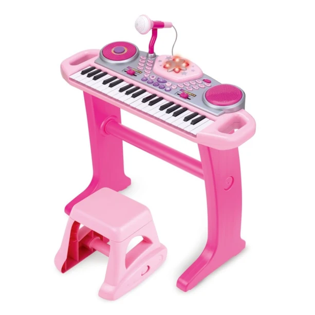 Детский синтезатор Winfat Keyboard Rock Star Set, пластик, с микрофоном, 45x10x60 см, 3+ лет Детский синтезатор Winfat Keyboard Rock Star Set, пластик, с микрофоном, 45x10x60 см, 3+ лет