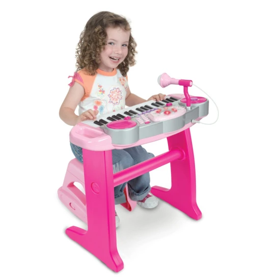 Детский синтезатор Winfat Keyboard Rock Star Set, пластик, с микрофоном, 45x10x60 см, 3+ лет Детский синтезатор Winfat Keyboard Rock Star Set, пластик, с микрофоном, 45x10x60 см, 3+ лет