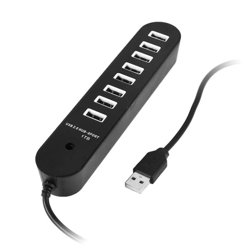 USB хаб HUB 8 PORT USB 2.0 BLACK