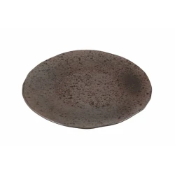 Тарелка Porland Stoneware 04SWA000057, керамогранит, коричневая, 16 см