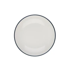 Тарелка глубокая ID-Fine Modest Navy Valle, фарфор, белая/синяя, 770 мл, 22 см
