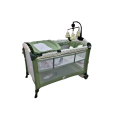 Manej-çarpayı Cool Baby 970 Green, 4 yaşa qədər, 76x110x76 sm, yaşıl