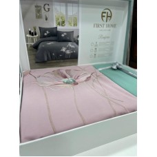 Yataq dəsti Luxe Cotton, mələfə 200x220 sm, yorğan üzü 200x220 sm, yastıq üzü 50x70 sm 2 əd, ikinəfərlik, pambıq, ağ - LX-MX553