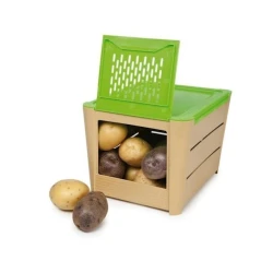 Saxlama üçün konteyner Snips Potato Keeper 25.5х20х17.5 sm, plastik, qapaqla, bej/yaşıl